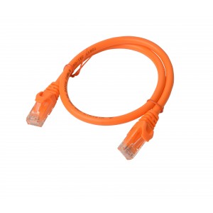8Ware Cat 6a UTP Ethernet Cable, Snagless  - Orange 0.25M