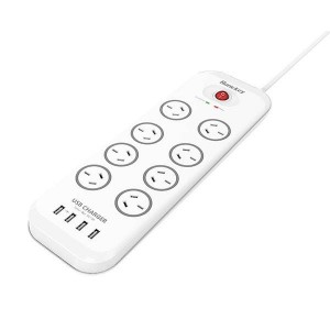 Huntkey Power Board (SAC807) with 8 sockets and 4 USB charging port and surge protection (total 4.0A)